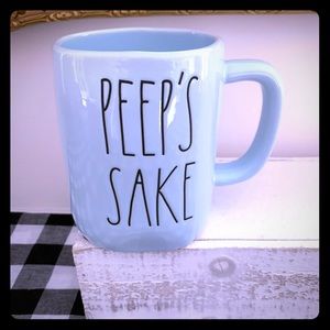 Rae Dunn Blue PEEPS SAKE coffee mug